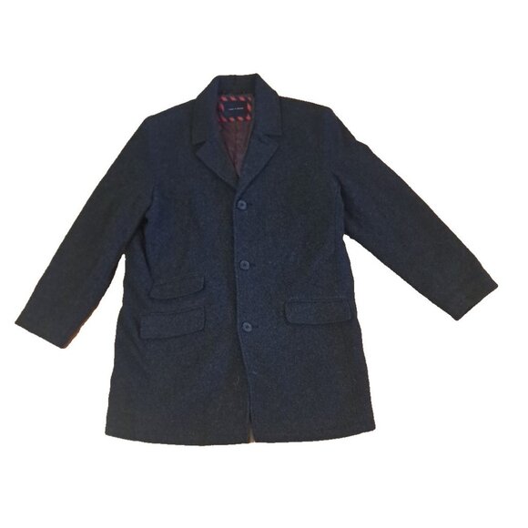 Mens Tommy Hilfiger Wool Blend Coat Charcoal Gray 5 Pocket Career Hipster XL - Picture 1 of 9